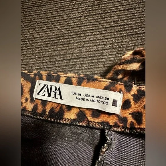 Zara Animal Print Fitted Mini Dress. - Picture 6 of 8